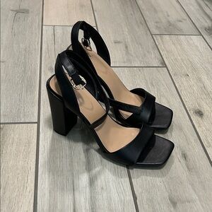 a new day Black Block Heel Sandals